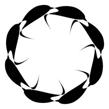 Soyut dairesel çizim. Şekilsiz, şekilsiz, sanatsal element, şekil. Girdap, girdap, girdap, girdap motifi ve mandala - stok vektör illüstrasyonu, klip-sanat grafikleri