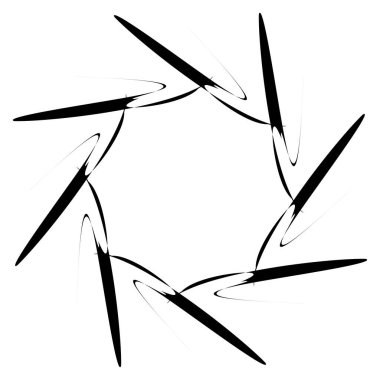 Soyut dairesel çizim. Şekilsiz, şekilsiz, sanatsal element, şekil. Girdap, girdap, girdap, girdap motifi ve mandala - stok vektör illüstrasyonu, klip-sanat grafikleri