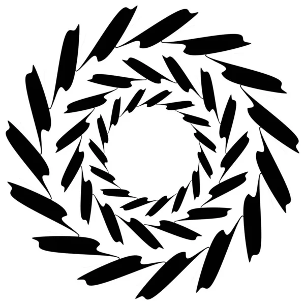 Dibujo Circular Abstracto Amorfo Elemento Artístico Figurativo Forma Remolino Giro — Vector de stock