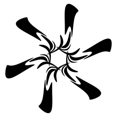 Soyut dairesel çizim. Şekilsiz, şekilsiz, sanatsal element, şekil. Girdap, girdap, girdap, girdap motifi ve mandala - stok vektör illüstrasyonu, klip-sanat grafikleri