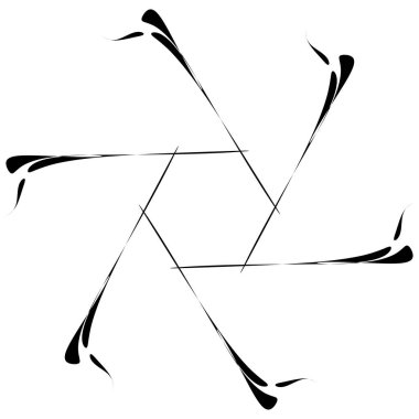 Soyut dairesel çizim. Şekilsiz, şekilsiz, sanatsal element, şekil. Girdap, girdap, girdap, girdap motifi ve mandala - stok vektör illüstrasyonu, klip-sanat grafikleri