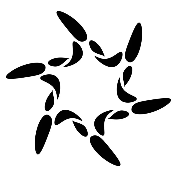 Абстрактный Круговой Рисунок Аморфный Нефигуративный Художественный Элемент Форма Вихрь Вихрь — стоковый вектор