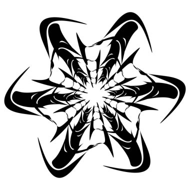 Soyut dairesel çizim. Şekilsiz, şekilsiz, sanatsal element, şekil. Girdap, girdap, girdap, girdap motifi ve mandala - stok vektör illüstrasyonu, klip-sanat grafikleri