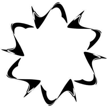 Soyut dairesel çizim. Şekilsiz, şekilsiz, sanatsal element, şekil. Girdap, girdap, girdap, girdap motifi ve mandala - stok vektör illüstrasyonu, klip-sanat grafikleri