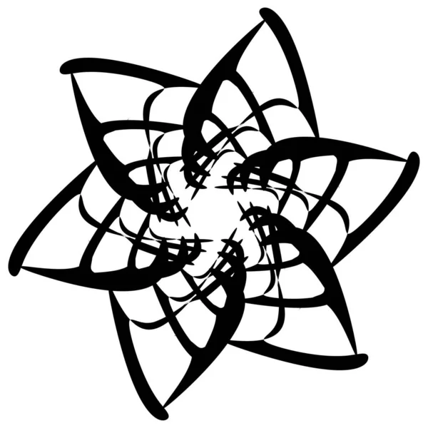 Abstrakte Kreiszeichnung Amorphes Ungegenständliches Künstlerisches Element Form Wirbel Wirbel Wirbel — Stockvektor