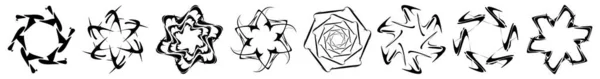 Abstrakcyjny Okrągły Rysunek Amorficzny Niefiguralny Element Artystyczny Kształt Wirować Wirować — Wektor stockowy