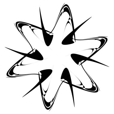 Soyut dairesel çizim. Şekilsiz, şekilsiz, sanatsal element, şekil. Girdap, girdap, girdap, girdap motifi ve mandala - stok vektör illüstrasyonu, klip-sanat grafikleri