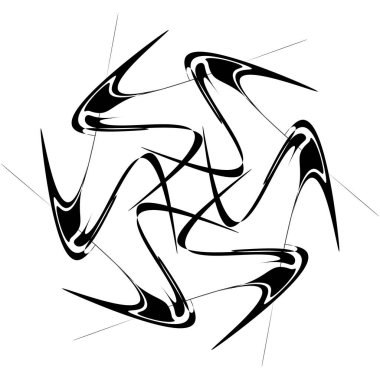 Soyut dairesel çizim. Şekilsiz, şekilsiz, sanatsal element, şekil. Girdap, girdap, girdap, girdap motifi ve mandala - stok vektör illüstrasyonu, klip-sanat grafikleri