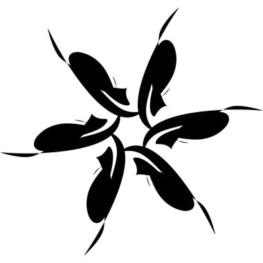 Soyut dairesel çizim. Şekilsiz, şekilsiz, sanatsal element, şekil. Girdap, girdap, girdap, girdap motifi ve mandala - stok vektör illüstrasyonu, klip-sanat grafikleri