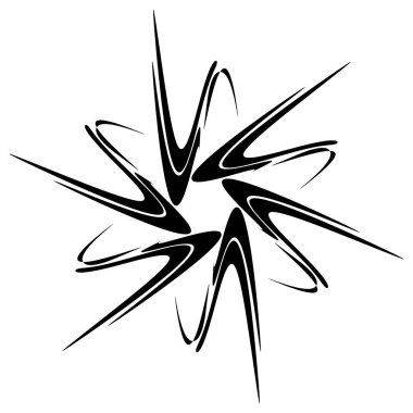 Soyut dairesel çizim. Şekilsiz, şekilsiz, sanatsal element, şekil. Girdap, girdap, girdap, girdap motifi ve mandala - stok vektör illüstrasyonu, klip-sanat grafikleri