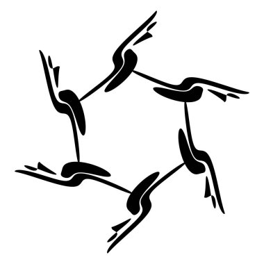 Soyut dairesel çizim. Şekilsiz, şekilsiz, sanatsal element, şekil. Girdap, girdap, girdap, girdap motifi ve mandala - stok vektör illüstrasyonu, klip-sanat grafikleri