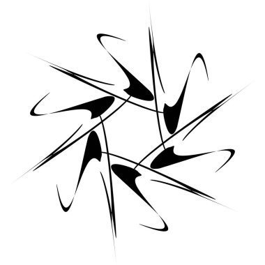 Soyut dairesel çizim. Şekilsiz, şekilsiz, sanatsal element, şekil. Girdap, girdap, girdap, girdap motifi ve mandala - stok vektör illüstrasyonu, klip-sanat grafikleri