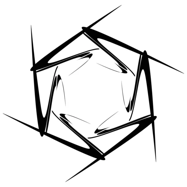 Abstract Circular Drawing Amorphous Nonfigurative Artistic Element Shape Swirl Twirl — Stock Vector