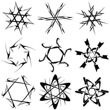 Soyut dairesel çizim. Şekilsiz, şekilsiz, sanatsal element, şekil. Girdap, girdap, girdap, girdap motifi ve mandala - stok vektör illüstrasyonu, klip-sanat grafikleri