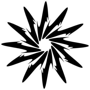 Soyut dairesel çizim. Şekilsiz, şekilsiz, sanatsal element, şekil. Girdap, girdap, girdap, girdap motifi ve mandala - stok vektör illüstrasyonu, klip-sanat grafikleri