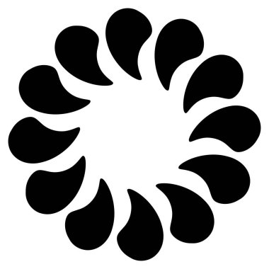 Soyut dairesel çizim. Şekilsiz, şekilsiz, sanatsal element, şekil. Girdap, girdap, girdap, girdap motifi ve mandala - stok vektör illüstrasyonu, klip-sanat grafikleri