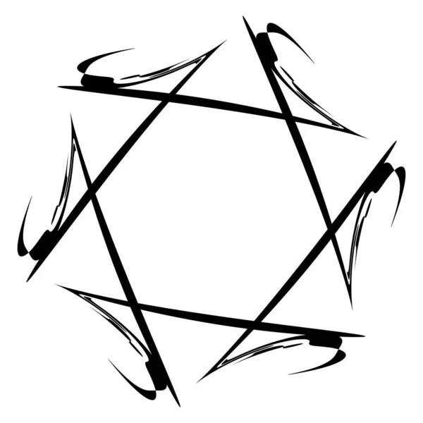Абстрактный Круговой Рисунок Аморфный Нефигуративный Художественный Элемент Форма Вихрь Вихрь — стоковый вектор