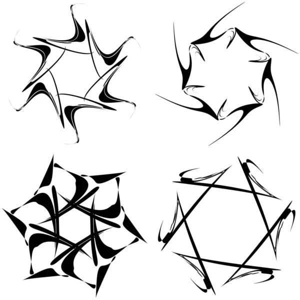 Abstraktní Kruhová Kresba Amorfní Nefigurativní Umělecký Prvek Tvar Vír Točení — Stockový vektor