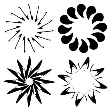 Soyut dairesel çizim. Şekilsiz, şekilsiz, sanatsal element, şekil. Girdap, girdap, girdap, girdap motifi ve mandala - stok vektör illüstrasyonu, klip-sanat grafikleri