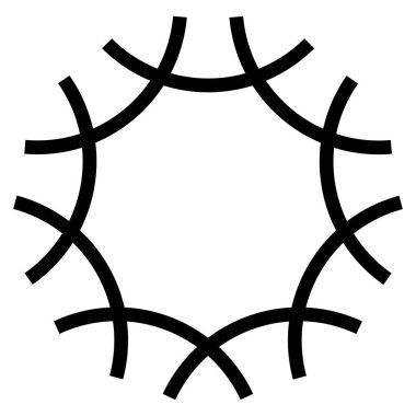 Soyut dairesel çizim. Şekilsiz, şekilsiz, sanatsal element, şekil. Girdap, girdap, girdap, girdap motifi ve mandala - stok vektör illüstrasyonu, klip-sanat grafikleri