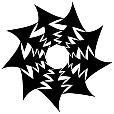 Soyut dairesel çizim. Şekilsiz, şekilsiz, sanatsal element, şekil. Girdap, girdap, girdap, girdap motifi ve mandala - stok vektör illüstrasyonu, klip-sanat grafikleri