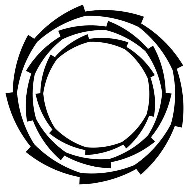 Soyut dairesel çizim. Şekilsiz, şekilsiz, sanatsal element, şekil. Girdap, girdap, girdap, girdap motifi ve mandala - stok vektör illüstrasyonu, klip-sanat grafikleri