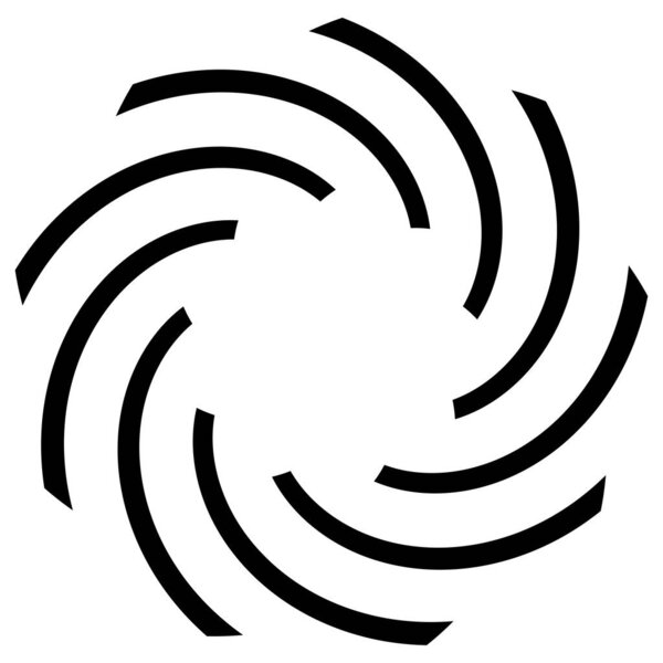 Abstract circular drawing. Amorphous, nonfigurative artistic element, shape. Swirl, twirl, whorl, vortex motif and mandala - stock vector illustration, clip-art graphics