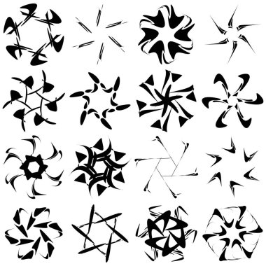 Soyut dairesel çizim. Şekilsiz, şekilsiz, sanatsal element, şekil. Girdap, girdap, girdap, girdap motifi ve mandala - stok vektör illüstrasyonu, klip-sanat grafikleri