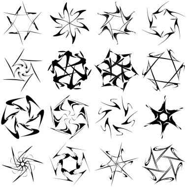 Soyut dairesel çizim. Şekilsiz, şekilsiz, sanatsal element, şekil. Girdap, girdap, girdap, girdap motifi ve mandala - stok vektör illüstrasyonu, klip-sanat grafikleri