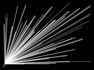 Radikal, dinamik çizgiler yayıyor. Soyut patlama, patlama. Işınlar, ışınlar monokrom yıldız patlaması, güneş patlaması - stok vektör illüstrasyonu, klip- sanat grafikleri