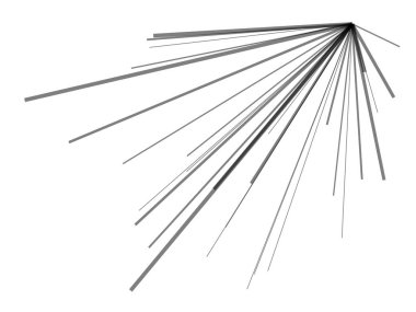 Radikal, dinamik çizgiler yayıyor. Soyut patlama, patlama. Işınlar, ışınlar monokrom yıldız patlaması, güneş patlaması - stok vektör illüstrasyonu, klip- sanat grafikleri