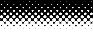 Siyah ve beyaz yarım ton, noktalı, daireler, arka plan, arka plan. Noktalar, noktalar desen - stok vektör illüstrasyonu, klip- sanat grafikleri