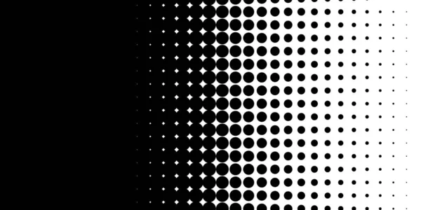 Schwarz Weißer Halbton Gepunktet Kreismuster Hintergrund Hintergrund Punkte Tupfenmuster Vektor — Stockvektor