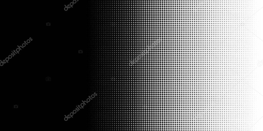 Black and white halftone, dotted, circles pattern, background, backdrop. Dots, Polka dots pattern - stock vector illustration, clip-art graphics