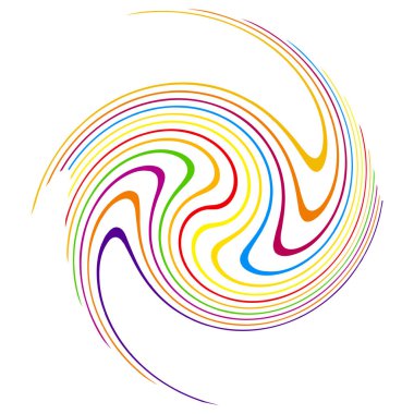 Sarmal, girdap, dönme, volta elementi. Girdap, kasırga etkisi. Dairesel, dairesel dönüş çizgileri - stok vektör illüstrasyonu, klip- sanat grafikleri