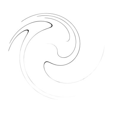 Sarmal, girdap, dönme, volta elementi. Girdap, kasırga etkisi. Dairesel, dairesel dönüş çizgileri - stok vektör illüstrasyonu, klip- sanat grafikleri