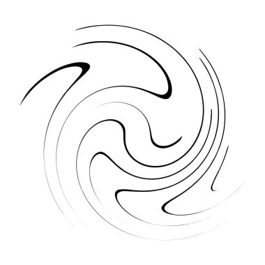 Sarmal, girdap, dönme, volta elementi. Girdap, kasırga etkisi. Dairesel, dairesel dönüş çizgileri - stok vektör illüstrasyonu, klip- sanat grafikleri