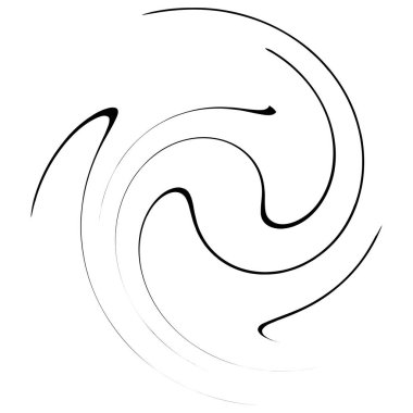 Sarmal, girdap, dönme, volta elementi. Girdap, kasırga etkisi. Dairesel, dairesel dönüş çizgileri - stok vektör illüstrasyonu, klip- sanat grafikleri