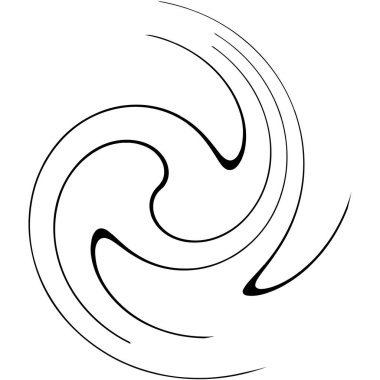 Sarmal, girdap, dönme, volta elementi. Girdap, kasırga etkisi. Dairesel, dairesel dönüş çizgileri - stok vektör illüstrasyonu, klip- sanat grafikleri