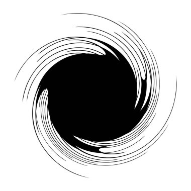 Sarmal, girdap, dönme, volta elementi. Girdap, kasırga etkisi. Dairesel, dairesel dönüş çizgileri - stok vektör illüstrasyonu, klip- sanat grafikleri