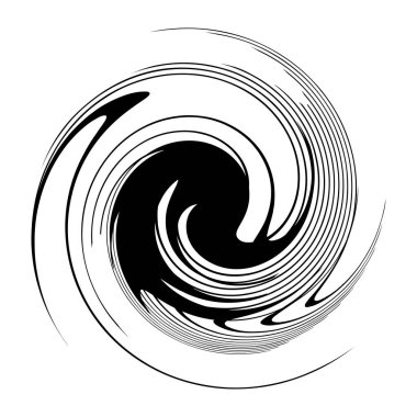 Sarmal, girdap, dönme, volta elementi. Girdap, kasırga etkisi. Dairesel, dairesel dönüş çizgileri - stok vektör illüstrasyonu, klip- sanat grafikleri
