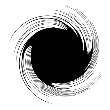 Sarmal, girdap, dönme, volta elementi. Girdap, kasırga etkisi. Dairesel, dairesel dönüş çizgileri - stok vektör illüstrasyonu, klip- sanat grafikleri