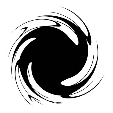 Sarmal, girdap, dönme, volta elementi. Girdap, kasırga etkisi. Dairesel, dairesel dönüş çizgileri - stok vektör illüstrasyonu, klip- sanat grafikleri