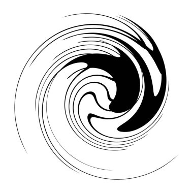 Sarmal, girdap, dönme, volta elementi. Girdap, kasırga etkisi. Dairesel, dairesel dönüş çizgileri - stok vektör illüstrasyonu, klip- sanat grafikleri