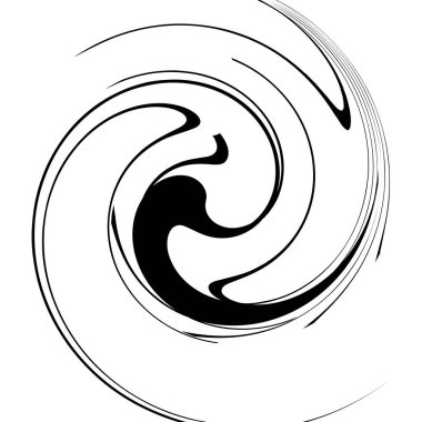 Sarmal, girdap, dönme, volta elementi. Girdap, kasırga etkisi. Dairesel, dairesel dönüş çizgileri - stok vektör illüstrasyonu, klip- sanat grafikleri