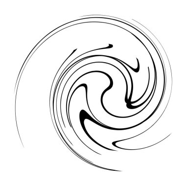 Sarmal, girdap, dönme, volta elementi. Girdap, kasırga etkisi. Dairesel, dairesel dönüş çizgileri - stok vektör illüstrasyonu, klip- sanat grafikleri