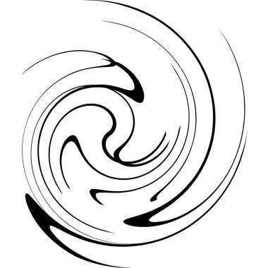 Sarmal, girdap, dönme, volta elementi. Girdap, kasırga etkisi. Dairesel, dairesel dönüş çizgileri - stok vektör illüstrasyonu, klip- sanat grafikleri