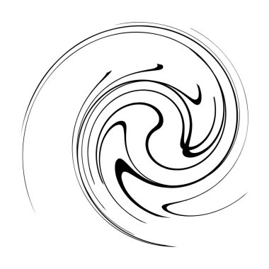 Sarmal, girdap, dönme, volta elementi. Girdap, kasırga etkisi. Dairesel, dairesel dönüş çizgileri - stok vektör illüstrasyonu, klip- sanat grafikleri