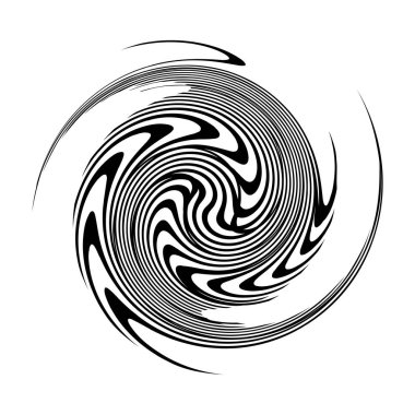 Sarmal, girdap, dönme, volta elementi. Girdap, kasırga etkisi. Dairesel, dairesel dönüş çizgileri - stok vektör illüstrasyonu, klip- sanat grafikleri
