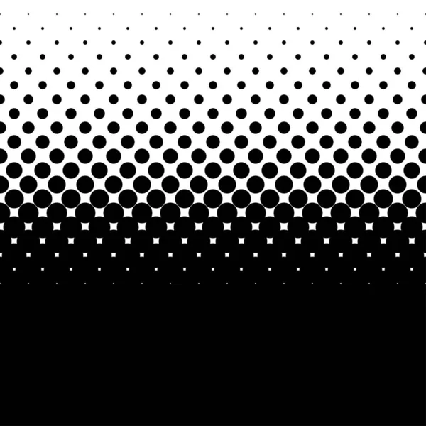 黒と白のハーフトーン 円のパターン ドット ポルカドットパターン — ストックベクタ